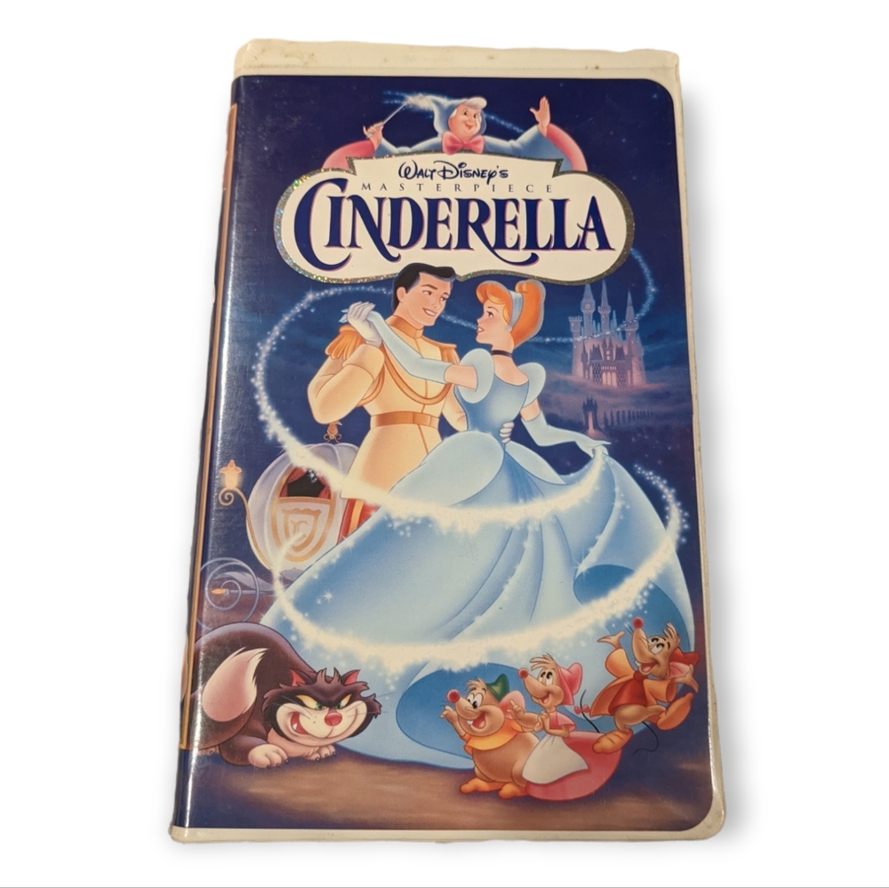 Cinderella VHS Cassette Tape, Disney Animated Film